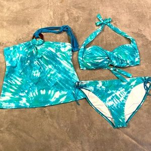 La Blanca 3 Piece Swim Suit Set Size 14-16